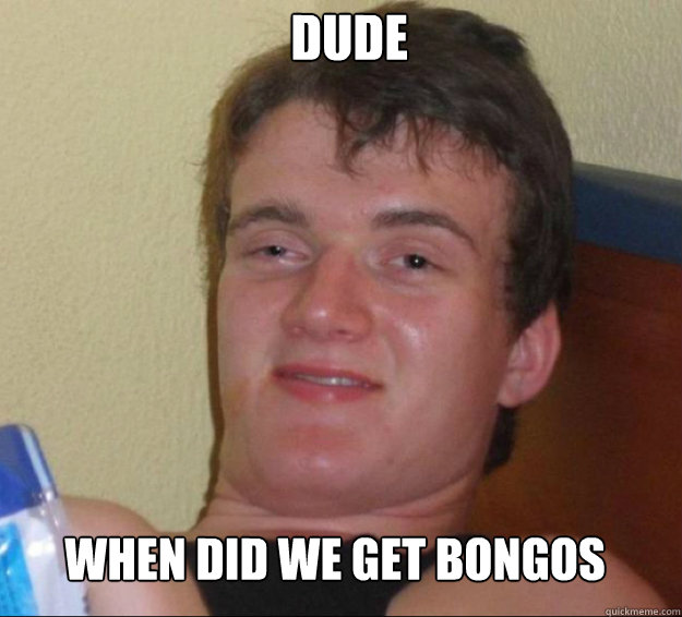 dude when did we get bongos  10guy