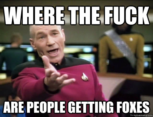 Where the fuck are people getting foxes - Where the fuck are people getting foxes  Annoyed Picard HD