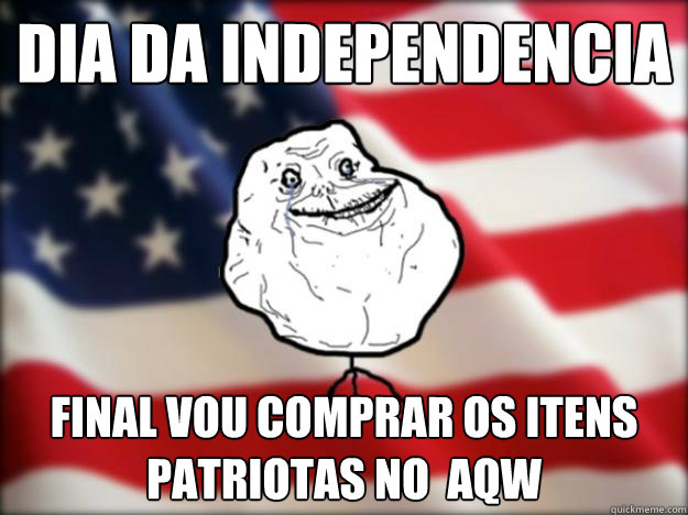 Dia da independencia Final vou comprar os itens patriotas no  AQW  Forever Alone Independence Day