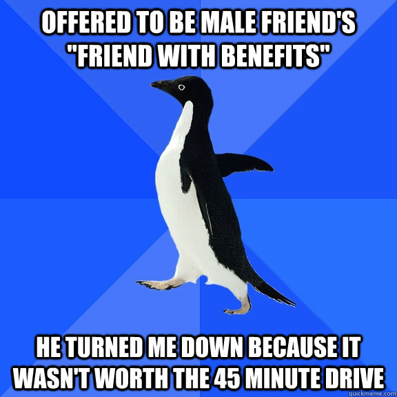 Offered to be male friend's 