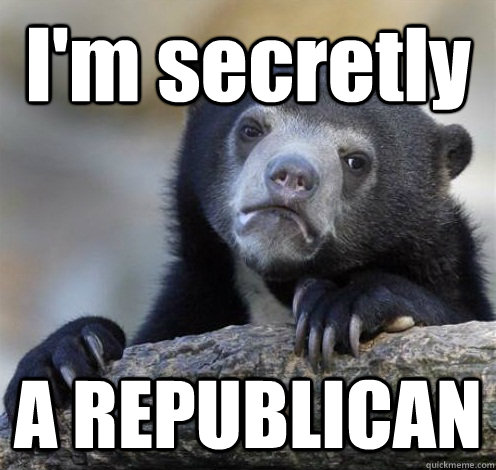 I'm secretly A REPUBLICAN  Confession Bear Eating
