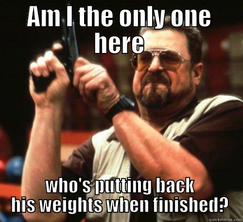 AM I THE ONLY ONE HERE WHO'S PUTTING BACK HIS WEIGHTS WHEN FINISHED? Am I The Only One Around Here