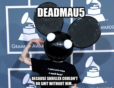 Deadmau5 Because Skrillex couldn't do shit without him...  Deadmau5