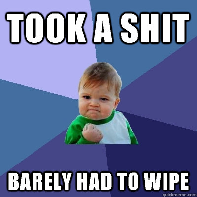 took a shit barely had to wipe  Success Kid