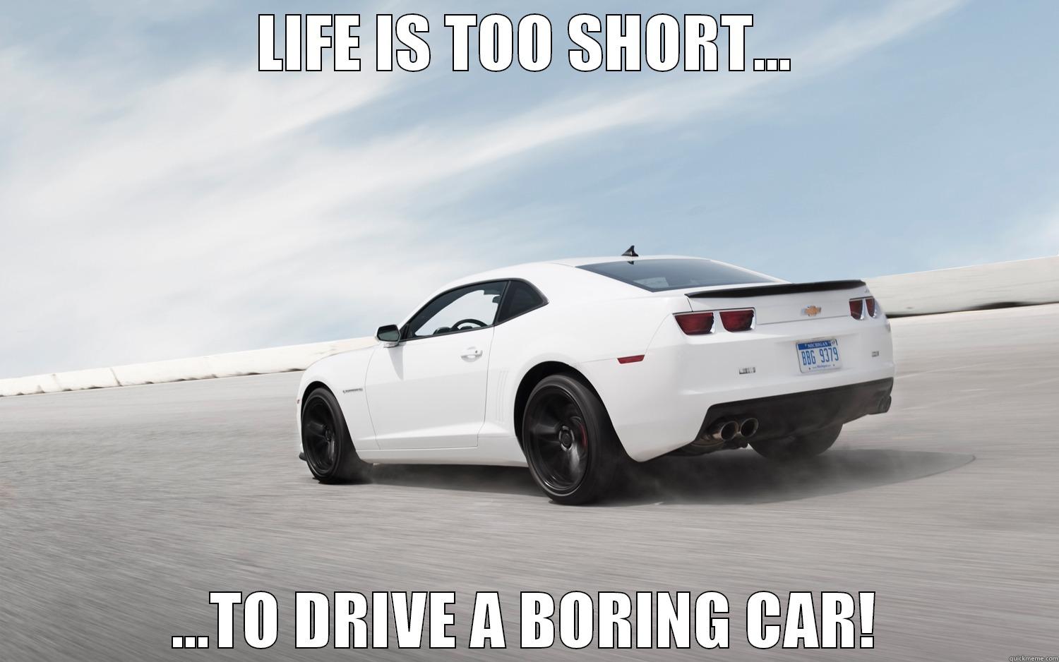 cool car - LIFE IS TOO SHORT... ...TO DRIVE A BORING CAR! Misc