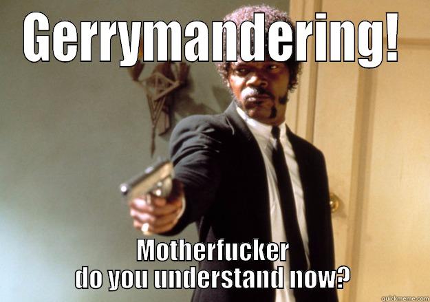 GERRYMANDERING! MOTHERFUCKER DO YOU UNDERSTAND NOW? Samuel L Jackson