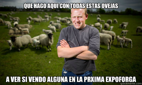 Que hago aqui con todas estas ovejas A ver si vendo alguna en la próxima Expoforga  Sheep Farmer
