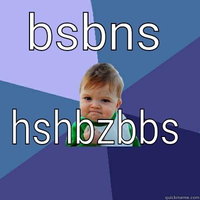 BSBNS HSHBZBBS Success Kid