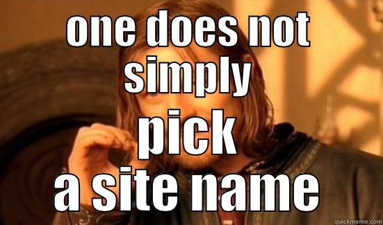 ONE DOES NOT SIMPLY PICK A SITE NAME Boromir