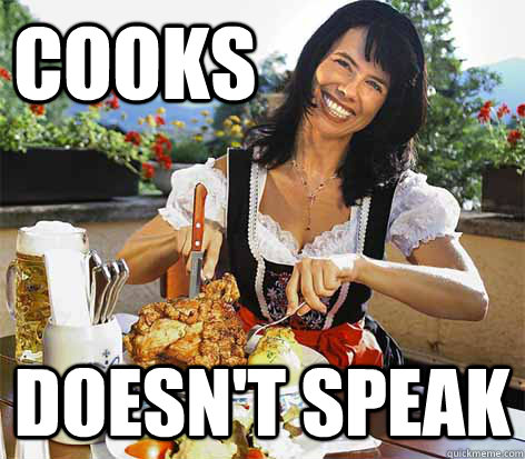Cooks Doesn't speak - Cooks Doesn't speak  Good Wife Greta