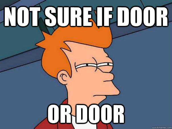 Not sure if door Or door  Futurama Fry