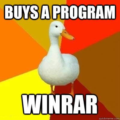 buys a program winrar  Technologically Impaired Duck