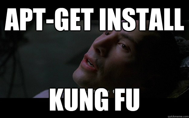 APT-GET INSTALL KUNG fu   I know kung fu