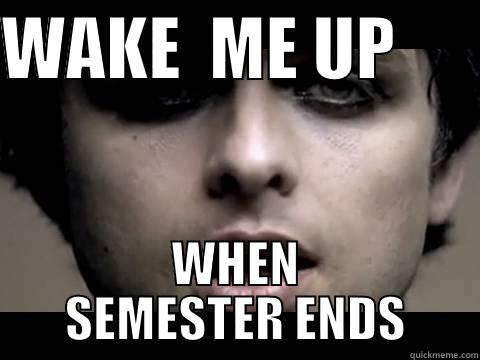 WAKE  ME UP       WHEN SEMESTER ENDS Misc