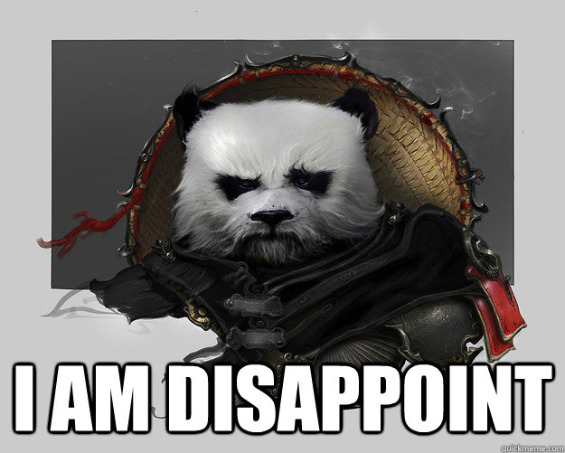 I am disappoint - I am disappoint  Disappointed Panda