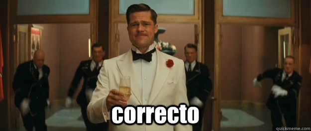  correcto  Bad Italian Brad Pitt inglorious basterds