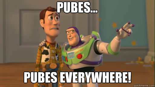 Pubes... Pubes Everywhere!  Everywhere