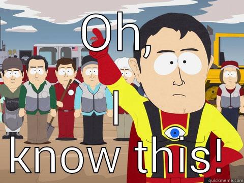 OH, I KNOW THIS! Captain Hindsight