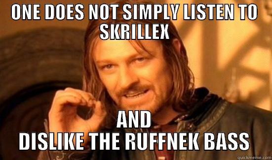 ONE DOES NOT SIMPLY LISTEN TO SKRILLEX AND DISLIKE THE RUFFNEK BASS Boromir