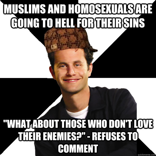 muslims and homosexuals are going to hell for their sins  