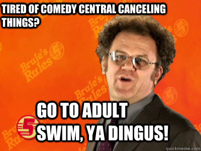 Tired of comedy central canceling things? Go to Adult Swim, ya dingus! - Tired of comedy central canceling things? Go to Adult Swim, ya dingus!  Dr. Steve Brule