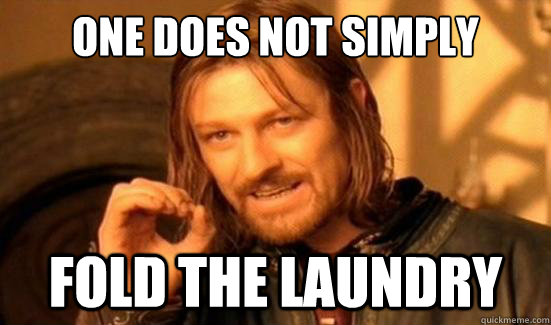 One Does Not Simply Fold the laundry  Boromir