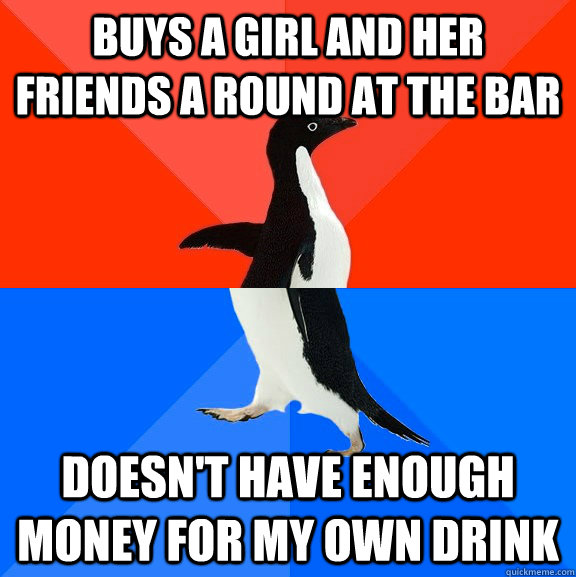 Buys A Girl And Her Friends A Round At The Bar Doesn t Have Enough