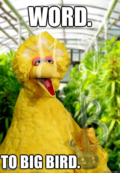 Word. To Big Bird. - Word. To Big Bird.  High Big Bird