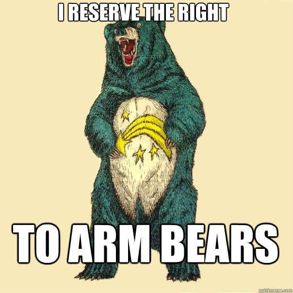 I reserve the right to arm bears - I reserve the right to arm bears  Insanity Care