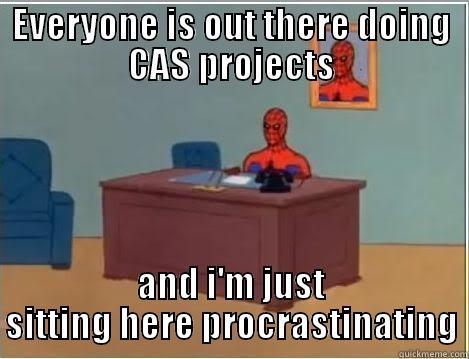 EVERYONE IS OUT THERE DOING CAS PROJECTS AND I'M JUST SITTING HERE PROCRASTINATING Spiderman Desk