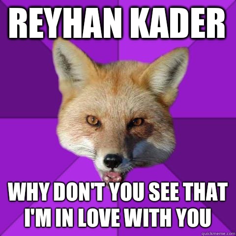 REYHAN KADER WHY DON'T YOU SEE THAT I'M IN LOVE WITH YOU  Forensics Fox