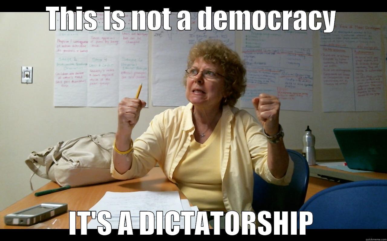 THIS IS NOT A DEMOCRACY IT'S A DICTATORSHIP Misc