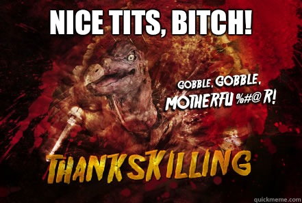 Nice tits, bitch!   