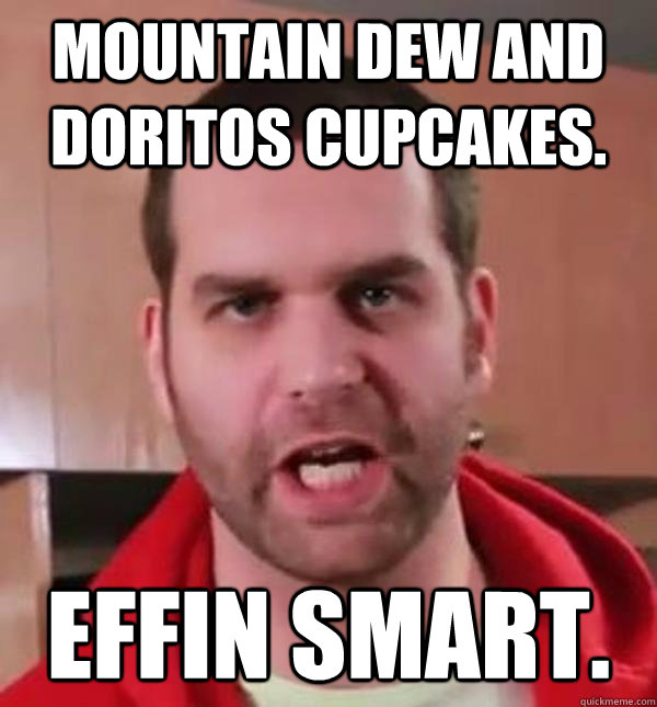 Mountain Dew and Doritos Cupcakes. Effin smart. - Mountain Dew and Doritos Cupcakes. Effin smart.  Epic Meal Time