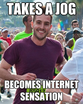 Takes a jog becomes internet sensation  Ridiculously photogenic guy