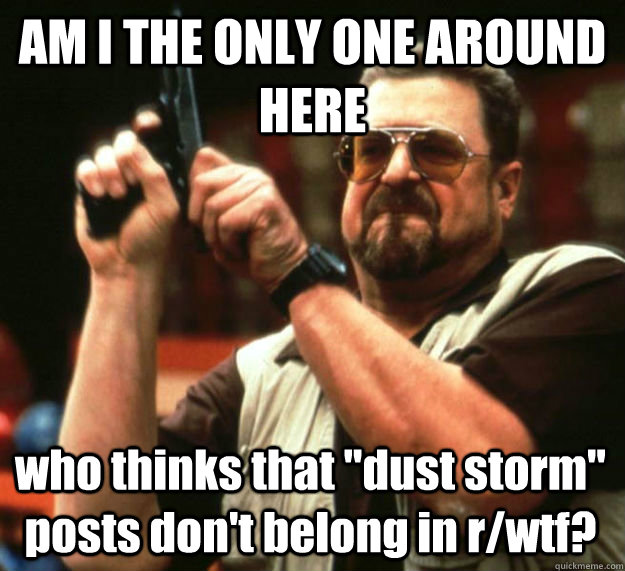 AM I THE ONLY ONE AROUND HERE who thinks that 