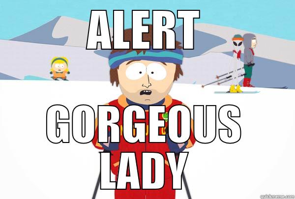 ALERT GORGEOUS LADY Super Cool Ski Instructor