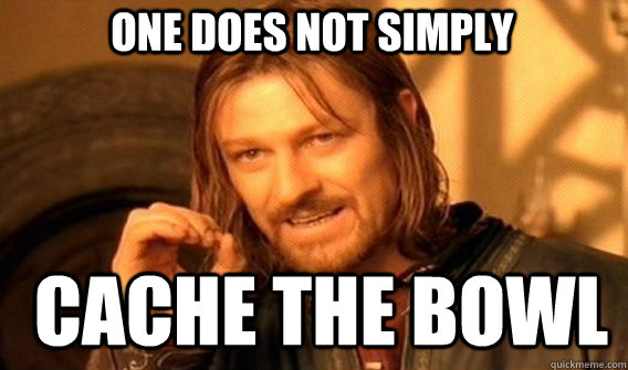 One does not simply Cache the Bowl - One does not simply Cache the Bowl  Boromirmod