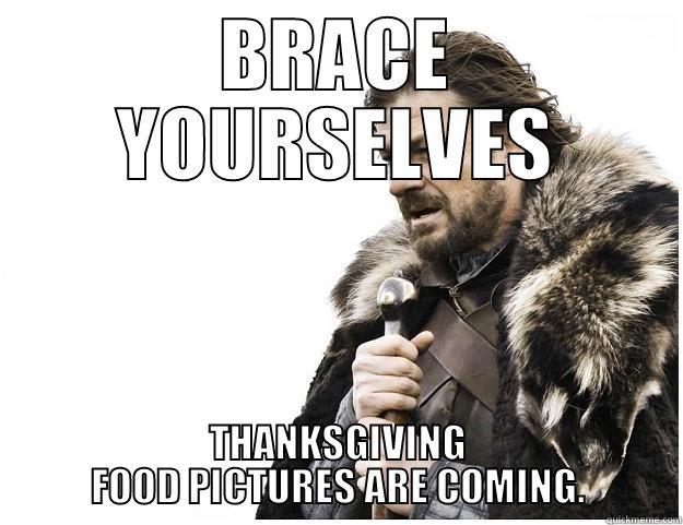 BRACE YOURSELVES THANKSGIVING FOOD PICTURES ARE COMING. Imminent Ned