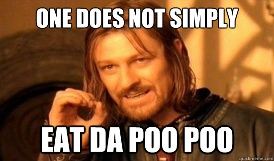 One Does Not Simply Eat da poo poo  Boromir