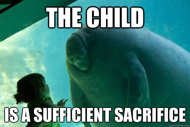 the child is a sufficient sacrifice  Overlord Manatee