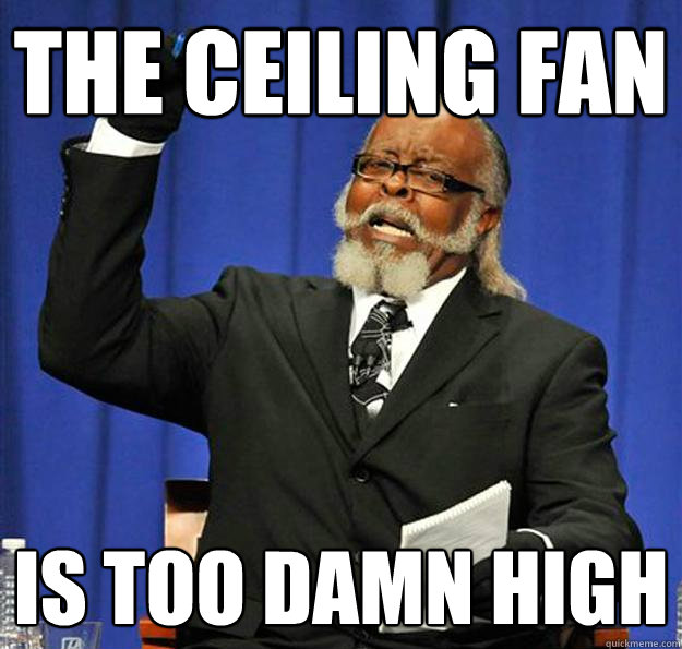 The ceiling fan Is too damn high  Jimmy McMillan