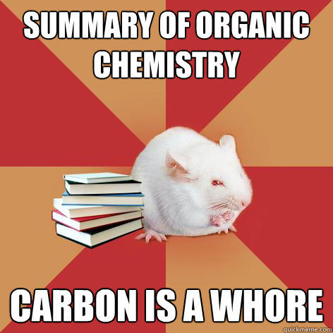 summary of Organic Chemistry carbon is a whore - summary of Organic Chemistry carbon is a whore  Science Major Mouse