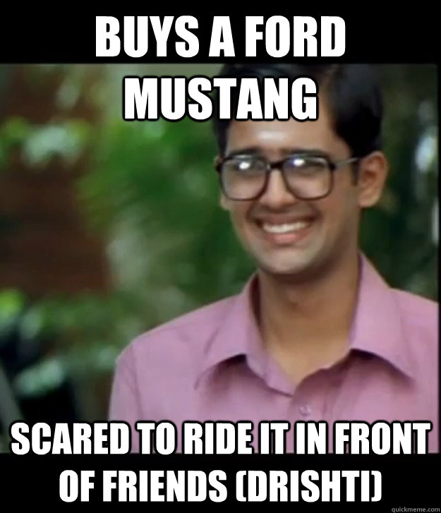 Buys a Ford Mustang Scared to ride it in front of friends (Drishti)  Smart Iyer boy