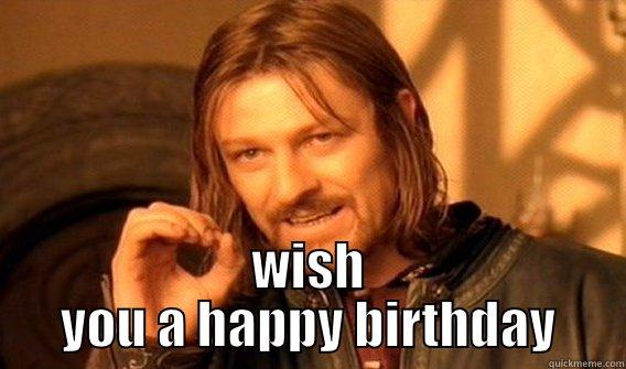  WISH YOU A HAPPY BIRTHDAY One Does Not Simply