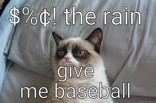 $%¢! THE RAIN GIVE ME BASEBALL Grumpy Cat