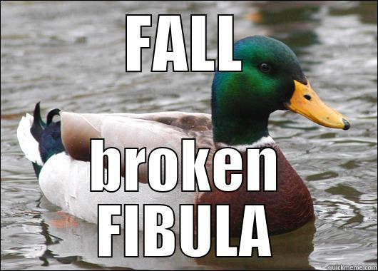 FALL BROKEN FIBULA Actual Advice Mallard