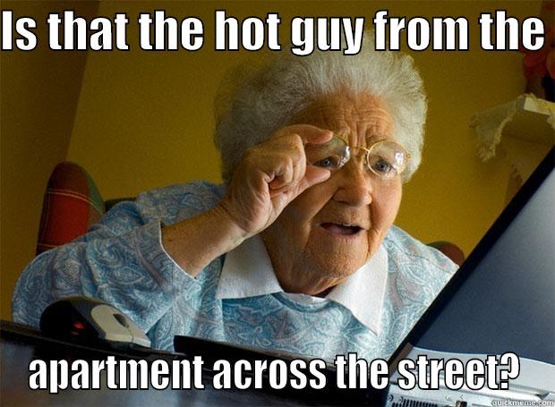IS THAT THE HOT GUY FROM THE  APARTMENT ACROSS THE STREET? Grandma finds the Internet