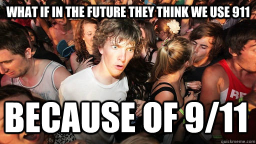 What if in the future they think we use 911  Because of 9/11   - What if in the future they think we use 911  Because of 9/11    Misc