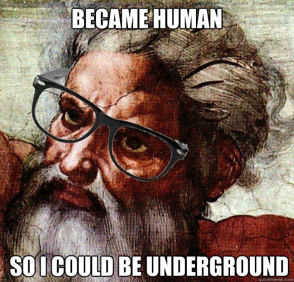 Became human So i could be underground Caption 3 goes here  